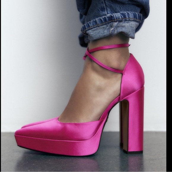 Zara Fuchsia Platform Heels - Picture 2 of 6
